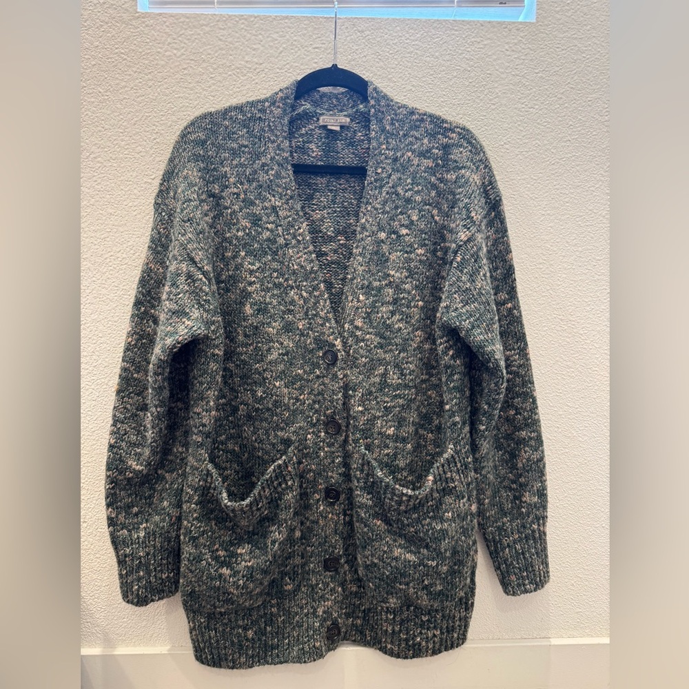 J.Crew Point Sur oversized marled wool cardigan